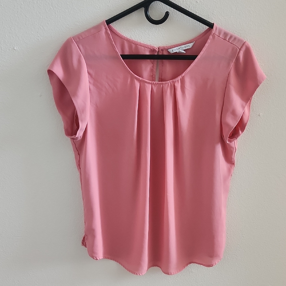 41 Hawthorn Blush Pink Sheer Blouse